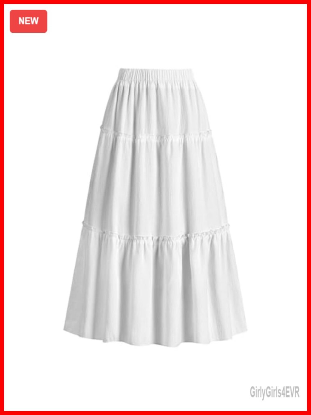 Women's High Waist Flowy A-Line Tiered Maxi Skirt Boho Beach Vacation